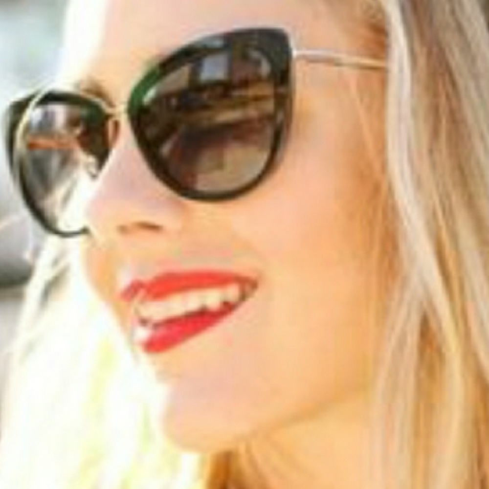 Kate Spade Cissy Cat Eye Crystal Gold Sunglasses - Picture 8 of 8